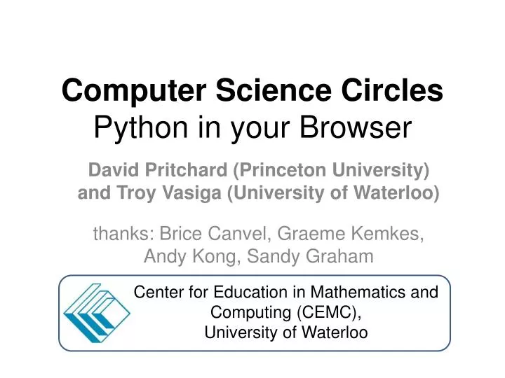 computer science circles python in your browser
