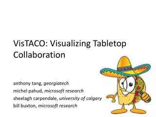 VisTACO : Visualizing Tabletop Collaboration