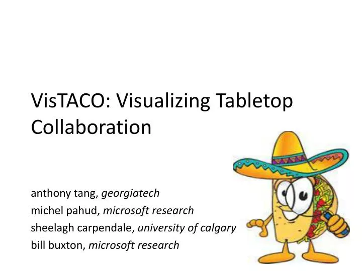 vistaco visualizing tabletop collaboration