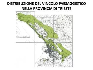 distribuzione del vincolo paesaggistico nella provincia di trieste