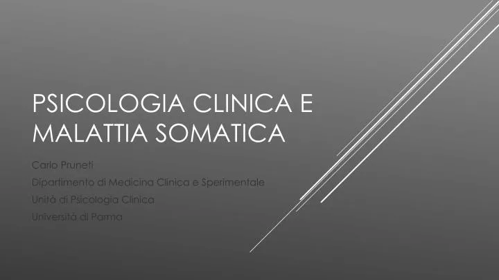 psicologia clinica e malattia somatica