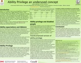 Ability Privilege an underused concept