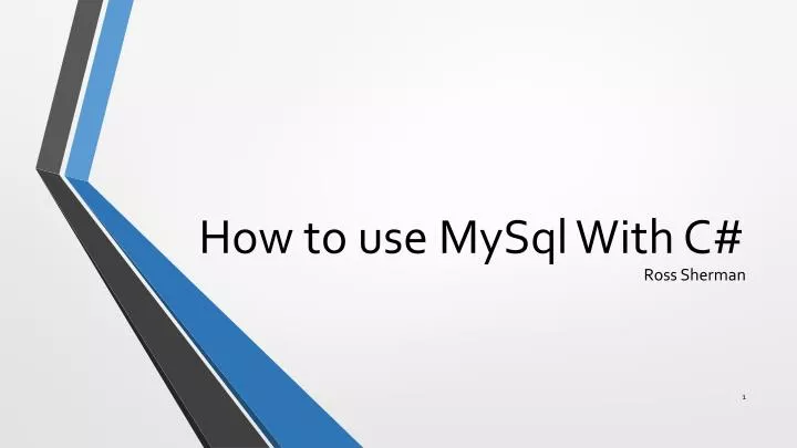 how to use mysql with c
