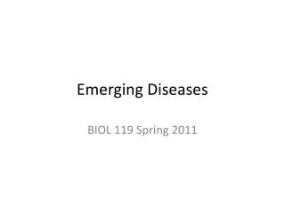Emerging Diseases
