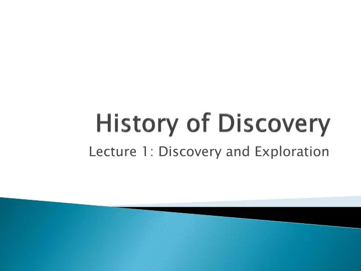 history of discovery