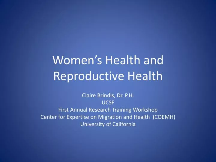 women s health and reproductive health