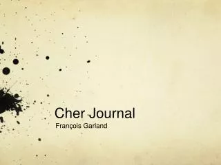 Cher Journal