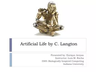 Artificial Life by C. Langton