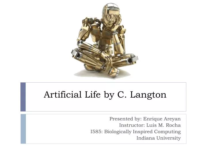 artificial life by c langton
