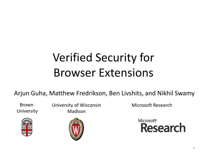 verified security for browser extensions