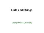 Lists and Strings - slide 1
