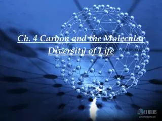 Ch. 4 Carbon and the Molecular Diversity of Life