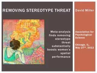 Removing Stereotype threat