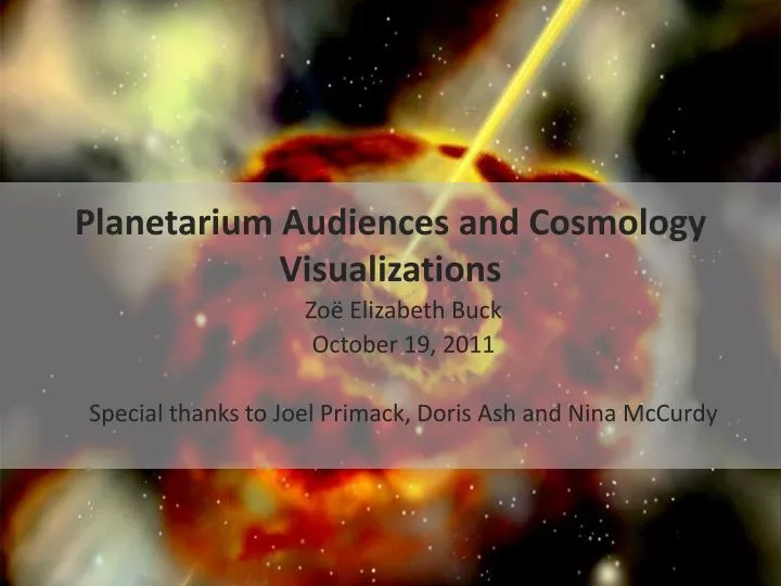 planetarium audiences and cosmology visualizations