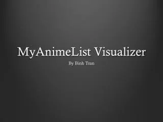 MyAnimeList Visualizer