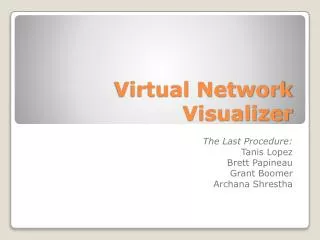 Virtual Network Visualizer