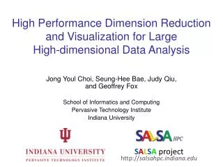 High Performance Dimension Reduction and Visualization for Large High-dimensional Data Analysis