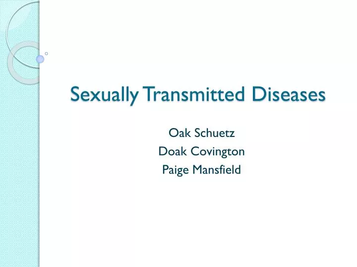 sexually transmitted diseases