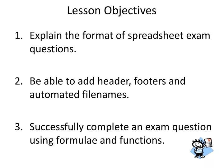 lesson objectives