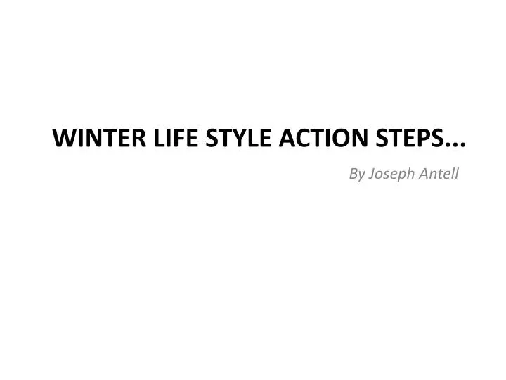 winter life style action steps