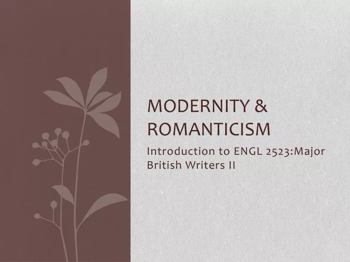 modernity romanticism