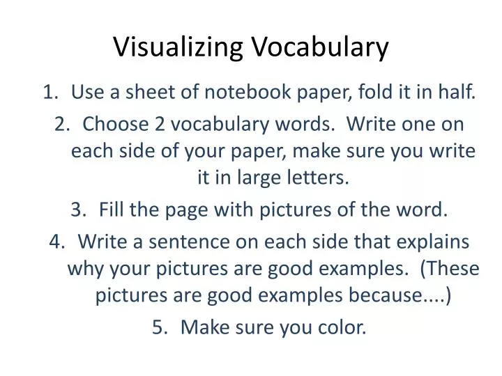 visualizing vocabulary