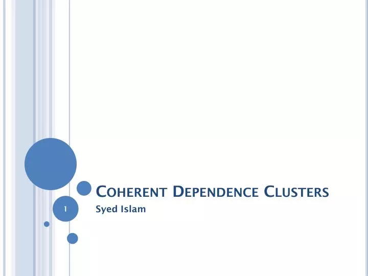 coherent dependence clusters