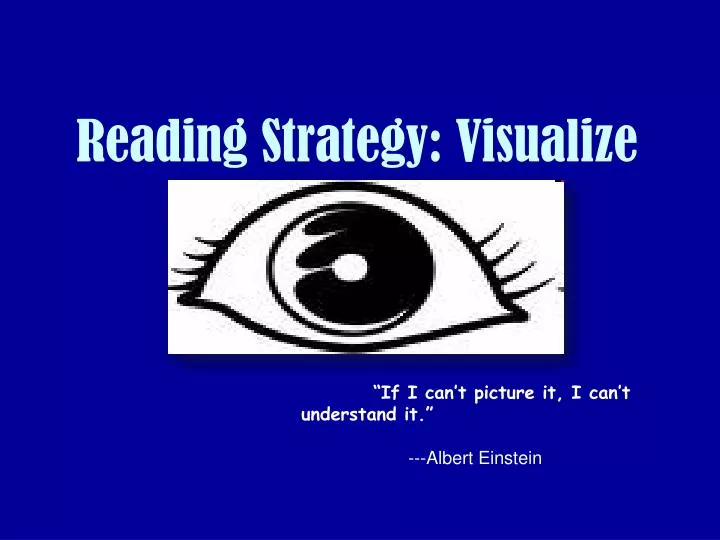 reading strategy visualize