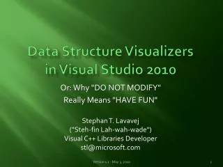 Data Structure Visualizers in Visual Studio 2010