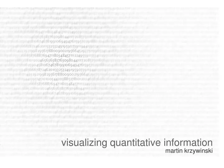 visualizing quantitative information