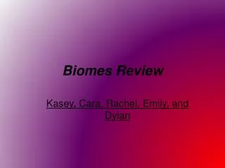 Biomes Review