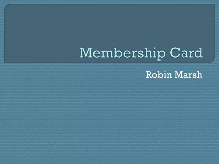 membership card