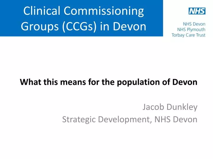 clinical commissioning groups ccgs in devon