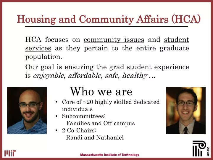housing and community affairs hca