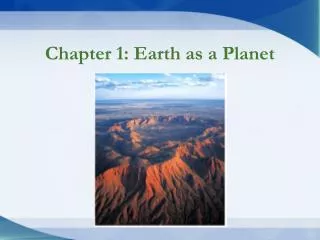Chapter 1: Earth as a Planet