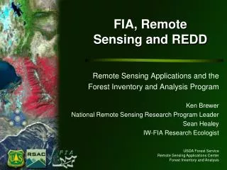 FIA, Remote Sensing and REDD