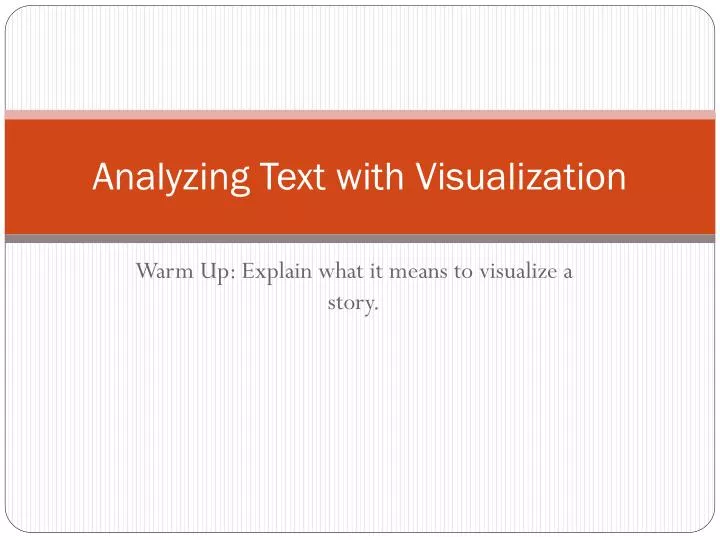 analyzing text with visualization