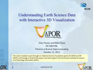 Understanding Earth Science Data with Interactive 3D Visualization