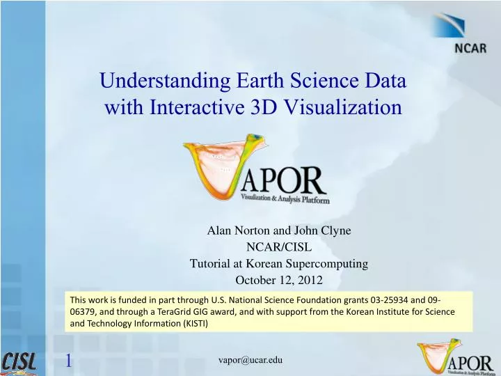 understanding earth science data with interactive 3d visualization