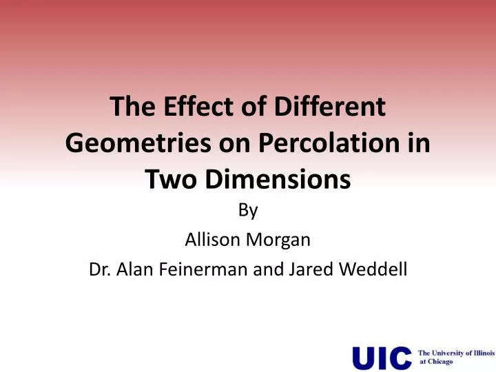 the effect of different geometries on percolation in two dimensions