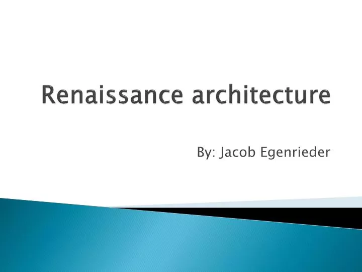 renaissance architecture