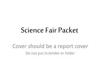 Science Fair Packet