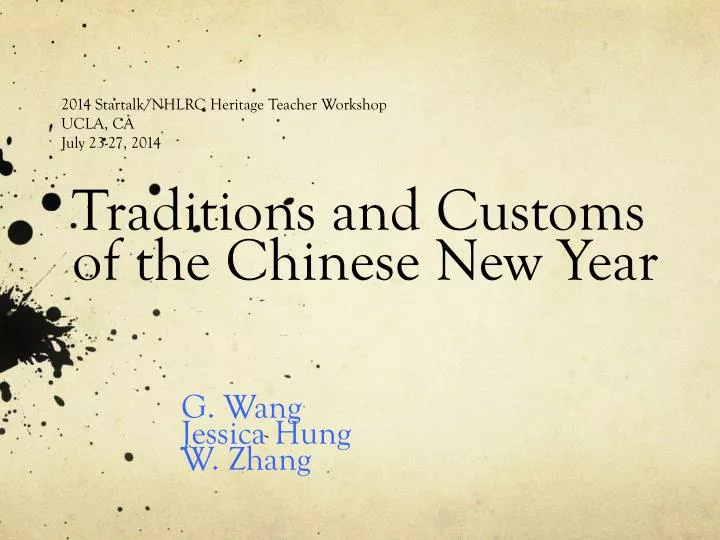 traditions and c ustoms of the chinese new year
