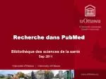 Recherche dans PubMed - slide 1