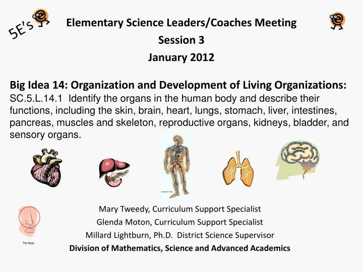 elementary science leaders coaches meeting session 3 january 2012