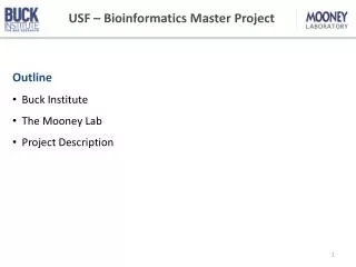 USF – Bioinformatics Master Project