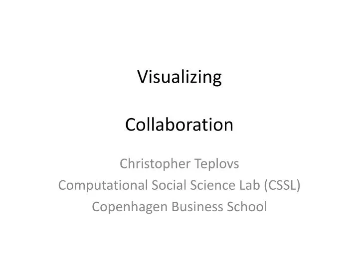 visualizing collaboration