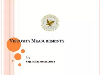 Viscosity Measurements