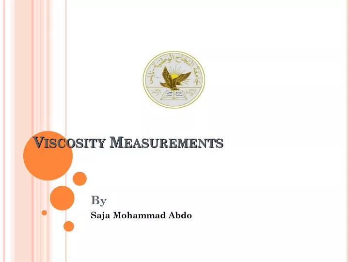 viscosity measurements