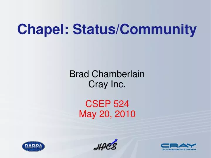 chapel status community
